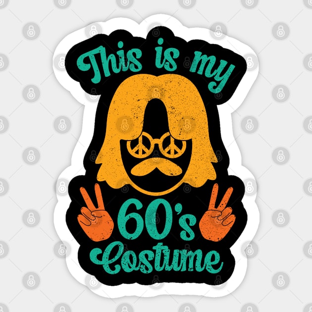 This Is My 60s Costume & 60's Outfit For Men, 1960s Party Sticker by auviba-design